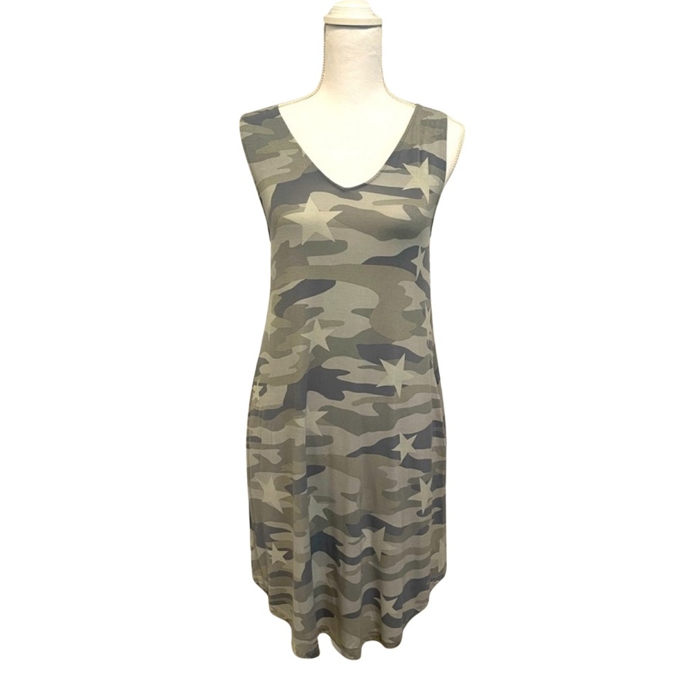 Maurices Camouflage Short Midi T-shirt Dress XS